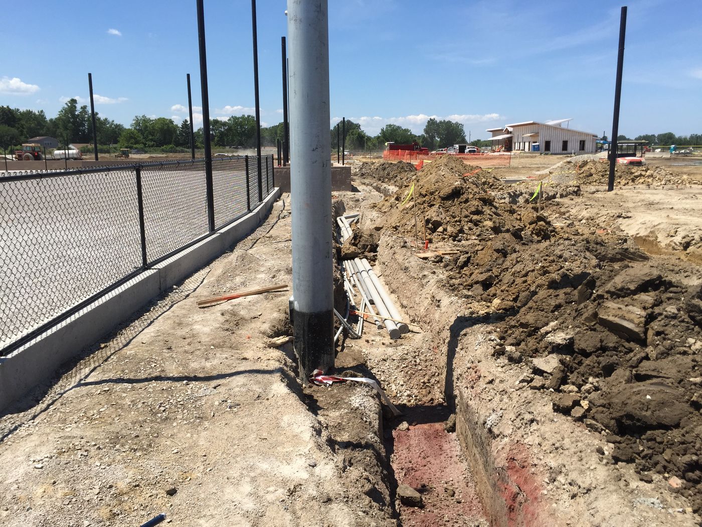 Electrical contractors at work in the field
