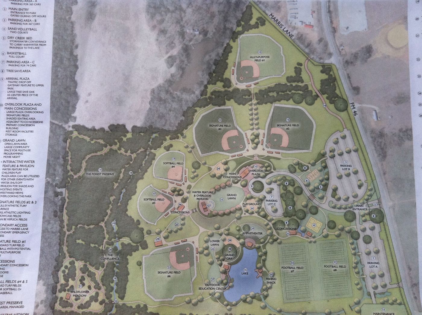 Sports field construction in progress